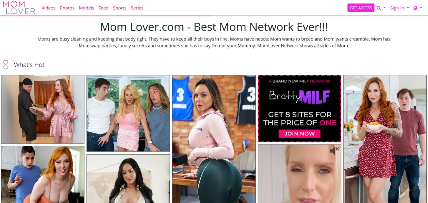 Mom Lover Review - A MILF Porn Network